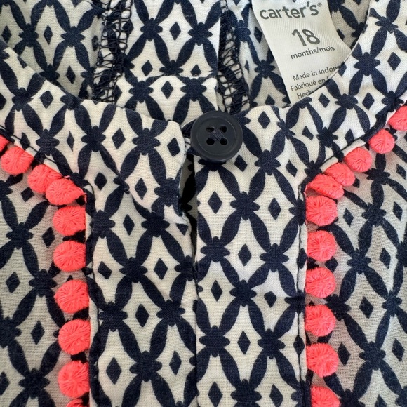 Carter’s Baby Girl Sleeveless Geometric Print Top Tank Top - Size 18 Months - Picture 5 of 8